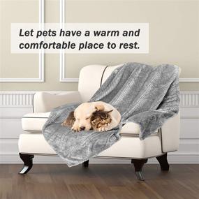 img 2 attached to 🐶 Soft Fuzzy Dog Blanket - Premium Fluffy Plush Fleece Throw for Puppies of All Sizes - Perfect for Dog Bed, Couch, or Sofa - Reversible & Travel-Friendly Warm Cover