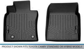 img 1 attached to Premium MAXLINER Floor Mats - 1st Row Liner Set for 2018-2021 Toyota Camry (FWD Only) - Black