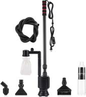 🐠 efficient 6-in-1 electric aqqa aquarium gravel cleaner siphon kit, 110v/20w 320gph: automatic vacuum water changer, multifunction wash sand, suck the stool, and filter removal логотип