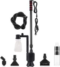 img 4 attached to 🐠 Efficient 6-in-1 Electric AQQA Aquarium Gravel Cleaner Siphon Kit, 110V/20W 320GPH: Automatic Vacuum Water Changer, Multifunction Wash Sand, Suck The Stool, and Filter Removal