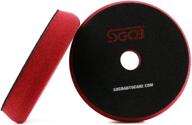 sgcb pro 6" ro da compounding pad - super heavy cutting car foam polisher sponge pad flat hook & loop car buffing pad for first compounding, removing heavy scratches, defects, imperfections, & oxidation - винный цвет логотип