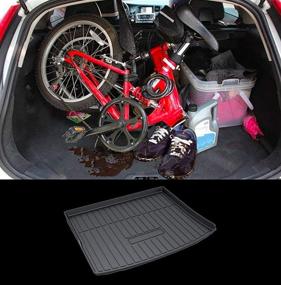 img 2 attached to Waterproof Rear Cargo Tray Trunk Floor Mat Protector for 2014-2018 Jeep Cherokee by Kaungka