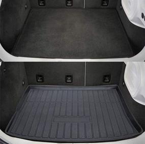 img 4 attached to Waterproof Rear Cargo Tray Trunk Floor Mat Protector for 2014-2018 Jeep Cherokee by Kaungka