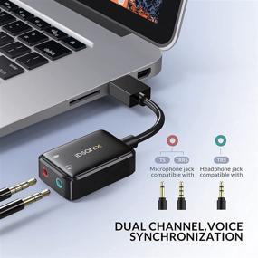 img 2 attached to 🔊 Внешняя звуковая карта iDsonix USB: стереозвуковой адаптер для Windows, Mac, OS, Linux, ПК, ноутбука, стационарного компьютера, PS4 - Подключи и используй, драйверы не требуются