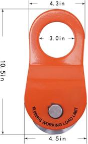 img 3 attached to Ayleid 10T лебедка лебедка блок шкива - 22,000 фунтов грузоподъемность, аксессуар для повторного восстановления внедорожника для лебедки, грузовика, квадроцикла и UTV.