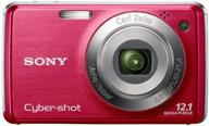 цифровая камера sony cyber-shot dsc-w230 12 мп с 4-кратным оптическим увеличением и суперстабилизацией изображения super steady shot (темно-красный) логотип