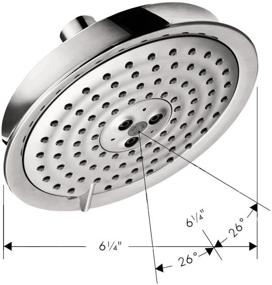 img 2 attached to 🚿 Hansgrohe Raindance Classic 6-inch Showerhead: Easy Install, 3-Spray RainAir, BalanceAir, Whirl Air Infusion - Chrome, 28471001