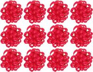 🎁 the gift wrap company medium red decorative confetti gift bows - 12 pack for elegantly wrapped presents logo