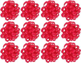 img 4 attached to 🎁 The Gift Wrap Company Medium Red Decorative Confetti Gift Bows - 12 Pack for Elegantly Wrapped Presents