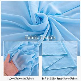 img 1 attached to 👶 Baby Blue Chiffon Backdrop Curtains - Set of 2, 29"x84", Sheer Voile Window Curtains for Party Supplies, Light Blue Tulle Background Drapes for Birthday, Wedding, Baby Shower Decorations