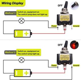 img 1 attached to 🔴 Twidec/3Pcs Rocker Lighted Toggle Switch with Red LED Illuminated Light - 30A 12V DC SPST ON/Off 3Pin for Car Automotive Boat