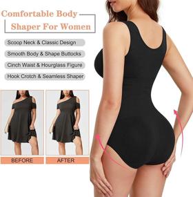 img 3 attached to 🔥 ZOPEUSI Body Shaper: Ultimate Waist Trainer and Tummy Control Bodysuit for Women - Colombianas Fajas, Seamless Design, Round Neck Tank Top