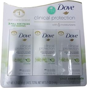 img 1 attached to Dove Clinical Protection Cool Essentials 🕊️ Antiperspirant Deodorant, 1.7 Fluid Ounces, Pack of 3