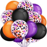 halloween party essentials: 105-piece balloon set in spooky black, orange, and purple – ideal for decorations, confetti fun, and atmosphere! логотип