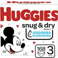 huggies snug & dry diapers, size 3, 168 count - ultimate baby comfort and protection! logo