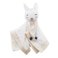 🦙 lulujo lovey blankets: unisex security blanket & toy with softest breathable cotton muslin - 15"x15" llama design logo