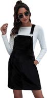 👗 floerns women's corduroy pinafore dress with bib pocket - overall style logo