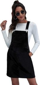 img 4 attached to 👗 Floerns Women's Corduroy Pinafore Dress with Bib Pocket - Overall Style