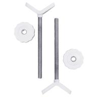 🔒 sungrace 2 pack extra long y spindle m8 stair banister baby gate adaptors - optimized for dreambaby pressure mounted security and pet safety gates (white, 8mm) logo