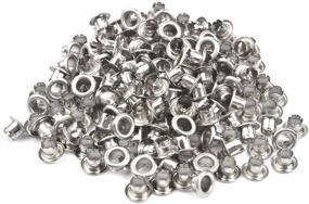 img 4 attached to 🔧 500Pcs Silver Metal Eyelets 3/16" for Canvas, Leather, Fabric, Belt Repair, Decoration