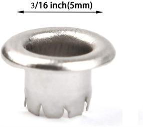 img 3 attached to 🔧 500Pcs Silver Metal Eyelets 3/16" for Canvas, Leather, Fabric, Belt Repair, Decoration