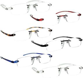 img 3 attached to 👓 Ultra-Lightweight Rimless Reading Glasses: Unisex Readers [2.00]