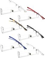 👓 ultra-lightweight rimless reading glasses: unisex readers [2.00] logo