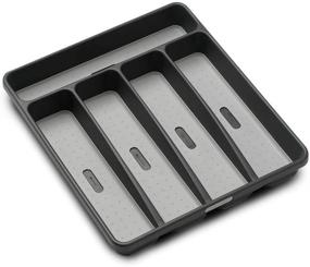 img 4 attached to Maximize Drawer Space with the madesmart Small Silverware Tray, Granite – Organize Cutlery Efficiently!