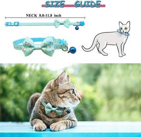 img 3 attached to 🐱 Quick Release Cat Collar with Bell - Adjustable Safety Cat Collar with Bowtie for Cats, Kittens, and Puppies by IDOLPET