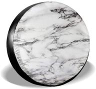 🔲 black marble waterproof dust-proof uv sun spare tire cover - ideal for jeeps, trailers, rvs, suvs, and more - available in 14, 15, 16, and 17 inch sizes logo