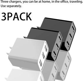 img 3 attached to 🔌 AYNKH 3Pack 2.4A 3-Port USB Wall Charger for iPhone, iPad, Galaxy, LG, Nexus and More