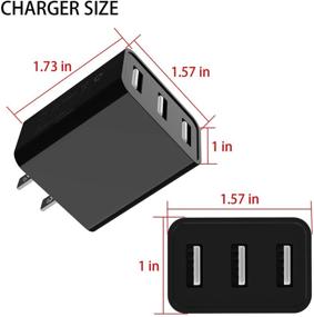 img 1 attached to 🔌 AYNKH 3Pack 2.4A 3-Port USB Wall Charger for iPhone, iPad, Galaxy, LG, Nexus and More