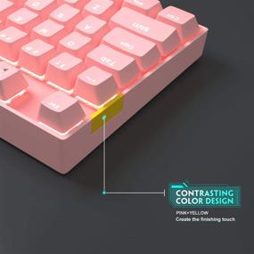 img 1 attached to 🎮 Enhance Gaming Experience: Pink Mechanical Keyboard with Blue Switch, MageGee MK-Star LED White Backlit TKL Keyboard - 87 Keys, Ideal for Windows Laptop Gaming PC