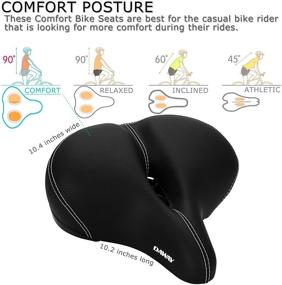 img 3 attached to 🚲 DAWAY C30 Oversized Extra Wide Exercise Bike Seat - Ultimate Comfort and Support for All Bikes, Perfect Gift for Men, Women, and Seniors