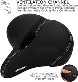 img 2 attached to 🚲 DAWAY C30 Oversized Extra Wide Exercise Bike Seat - Ultimate Comfort and Support for All Bikes, Perfect Gift for Men, Women, and Seniors