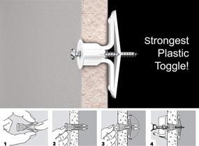 img 2 attached to 🔩 Residential Drywall Polypropylene Fastener - TOGGLER