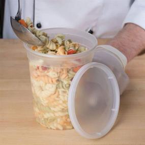 img 3 attached to 32-Ounce Translucent Plastic Deli Food Storage Container with Lid, 12-Pack, Microwaveable Hot and Cold