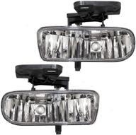 🚗 aftermarket replacement fog lights set for 1999-2002 sierra pickup truck 10385054 10385055 - compatible with driver and passenger sides logo