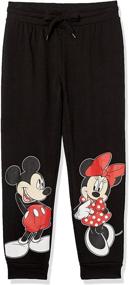 img 4 attached to 🐭 Adorable Disney Mickey Minnie Jogger Sweatpants for Girls - Trendy Girls' Clothing