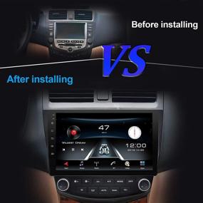 img 2 attached to 10-дюймовый автомобильный стерео-плеер с Android 10.0, GPS-навигацией для Honda Accord 7 поколения (2003-2007), поддержкой Bluetooth CarPlay, емкостным сенсорным экраном и встроенной камерой заднего вида.