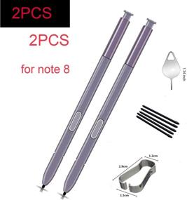 img 3 attached to Premium 2Pcs Galaxy Note 8 Pen Stylus S Pen Replacement - Perfect for Samsung Galaxy Note 8 N950U N950W N950FD N950F Tips/Nibs + Eject Pin (Orchid Gray)