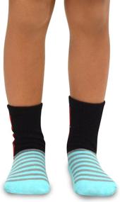 img 2 attached to 🧦 TeeHee Little Boys Fashion Fun Cotton Crew Socks - 6 Pack, Size 12-24 Months (Stripe)