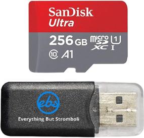 img 4 attached to SanDisk 256GB Ultra Micro SDXC Memory Card Bundle for Samsung Galaxy A6, A6+, A8, A8 Star Phone UHS-I Class 10 (SDSQUAR-256G-GN6MA) with Bonus Everything But Stromboli (TM) Card Reader