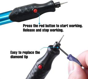 img 2 attached to 🔌 Electric Micro Engraver Pen Kit: Cordless Precision Engraving Tool for DIY Jewelry Making & More