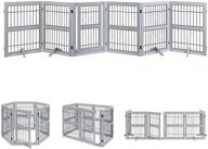 🚪 unipaws 6-panel extra wide freestanding walk through dog gate | 4 support feet | pet playpen & foldable stairs barrier | exercise pen for dogs & cats | indoor use only logo