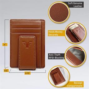 img 1 attached to 💼 Brown Leather Money Clip Wallet - Enhanced SEO