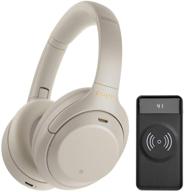💿 sony wh-1000xm4 wireless noise canceling headphones (silver) with focus ultra-portable 10,000mah wireless quick charge battery bundle - 2 items included logo