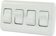 🔘 jr products 12331: white quad spst on-off switch with bezel - reliable and convenient control switch for various applications logo