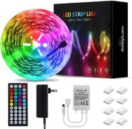 🌈 aveylum светодиодная лента 55 футов - гибкие rgb-полосы, 5050 smd 16m лента света, не водонепроницаемая ip20 с беспроводным контроллером на 44 кнопки и сетевым адаптером 24v - идеально подходит для декора дома, кухни, вечеринок и телевизора. логотип