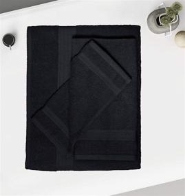 img 3 attached to GLAMBURG Ultra Soft 8-Piece Towel Set - 100% Pure Ringspun Cotton - Ideal for Everyday Use, Hotel & Spa - Black